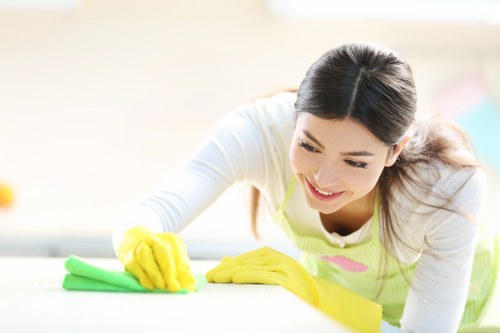 Freshly cleaned carpet in a professional business environment